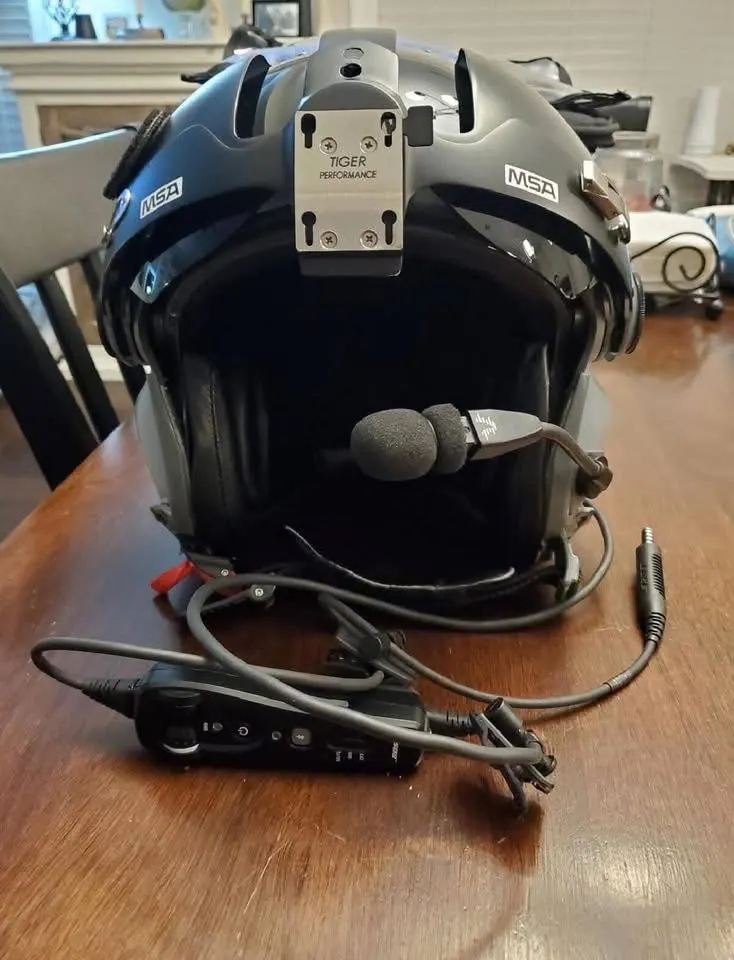 2021 Grey MSA Gallet Flight Helmet