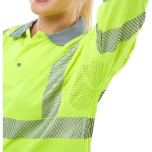 Beeswift BPKEXECLSSY Hi-Vis Executive Long Sleeve Polo Yellow — photo 2 of 2