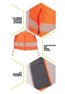 Beeswift BSD31OR Deltic Hi-Vis Orange Gilet — photo 6 of 6
