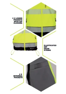 Beeswift BSDBWTTSYN Deltic TWO-TONE Hi-Vis Yellow Gilet — photo 6 of 6