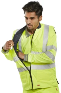 Beeswift BWENGSY Reversible Hi-Vis Yellow "interactive" Bodywarmer — photo 2 of 3