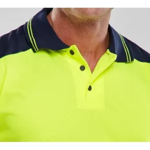 Beeswift CPKSTTENSY Hi-Vis Two Tone YELLOW/NAVY Polo Shirt — photo 3 of 4