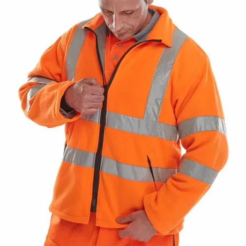 Beeswift CARFOR Hi-Vis Orange Carnoustie Fleece Jacket