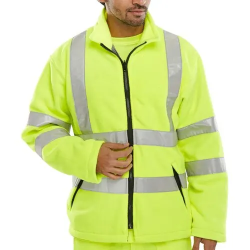 Beeswift CARFSY Carnoustie Fleece Hi-Vis Saturn Yellow Jacket