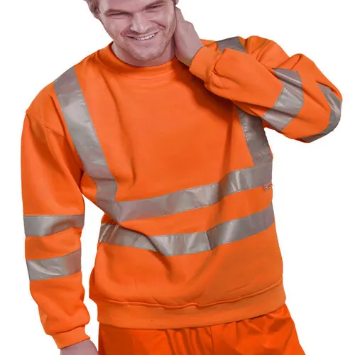 Beeswift BSSENOR Hi-Vis Orange Sweatshirt Class 3