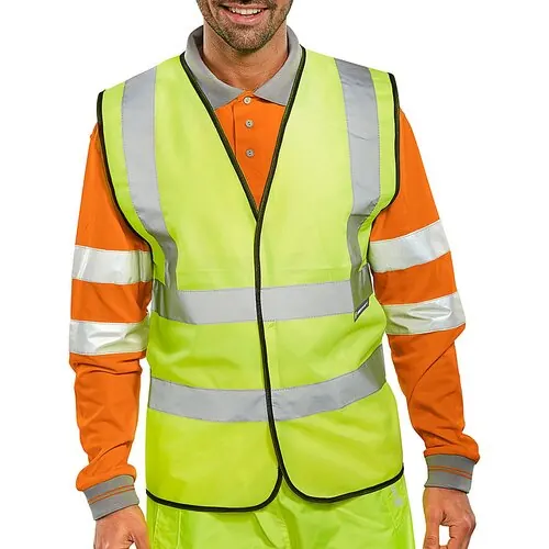 Beeswift BWCSY BSEEN EN ISO 20471 Hi-Vis Yellow Vest (bulk Pack OF 100)
