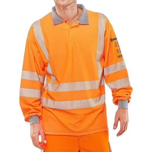 Beeswift CARC51OR FR ARC Flash GO-RT Hi-Vis Orange Polo Shirt
