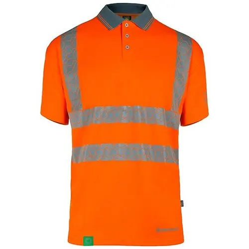 Beeswift EWCPKSSOR Envirowear Recyclable Hi-Vis Short Sleeve Orange Polo Shirt