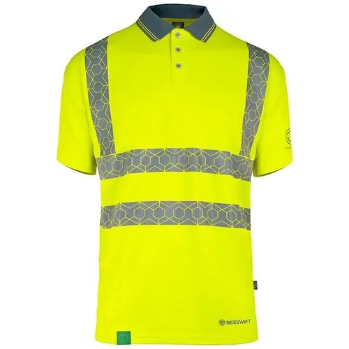 Beeswift EWCPKSSSY Envirowear Recyclable Hi-Vis Short Sleeve Yellow Polo Shirt