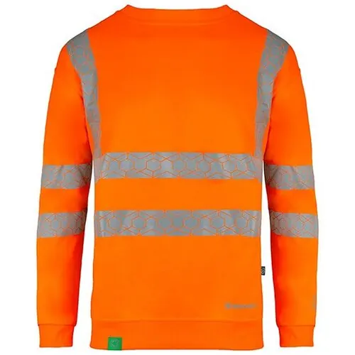 Beeswift EWCSSOR Envirowear Recyclable Hi-Vis Sweatshirt Orange