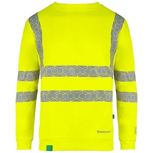 Beeswift EWCSSSY Envirowear Recyclable Hi-Vis Yellow Sweatshirt