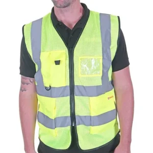 Beeswift HVMWEXECSY Executive Hi-Vis Mesh Yellow Waistcoat — photo 1 of 2