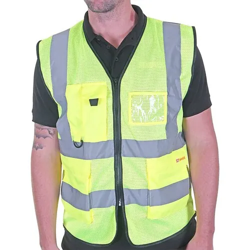 Beeswift HVMWEXECSY Executive Hi-Vis Mesh Yellow Waistcoat