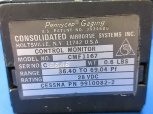 Cessna 310 / 310R Fuel Control Monitor — photo 6 of 10